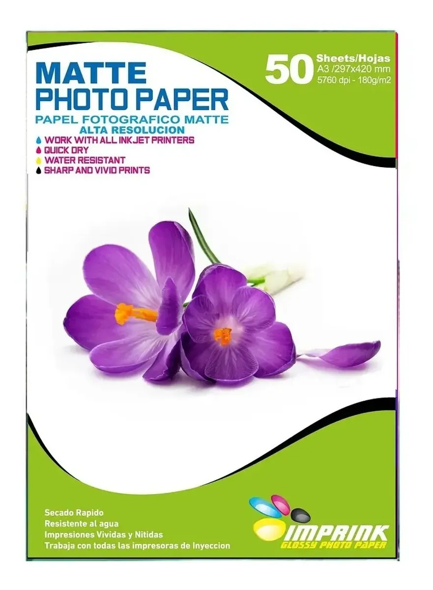 PAPEL FOTOGRAFICO MATTE A3 180 GRS